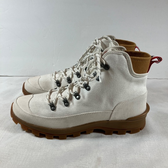 NWOT Hunter Desert Canvas Commando Boots, Off-White, Women's Size 11 - Picture 4 of 12